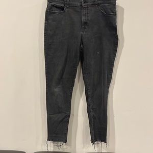 Distressed skinny mom jeans